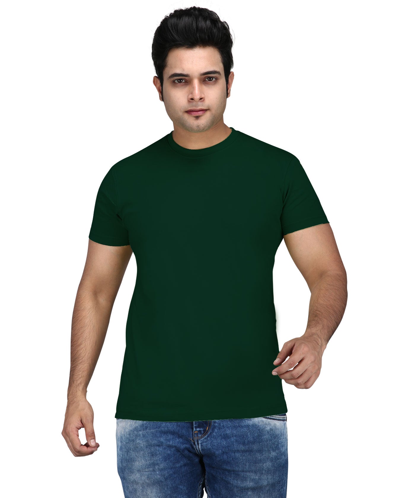 Premium Plain 100% Cotton Tees For Men - Cactus Green