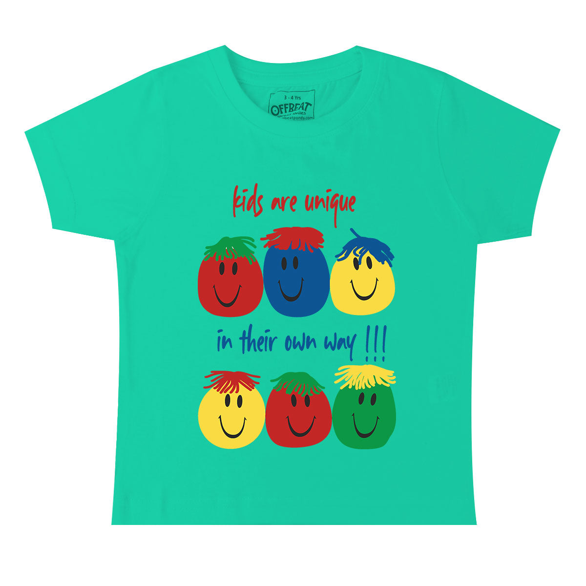 Will Check - Premium Round Neck Cotton Tees for Kids - Sky Blue And Sea Green