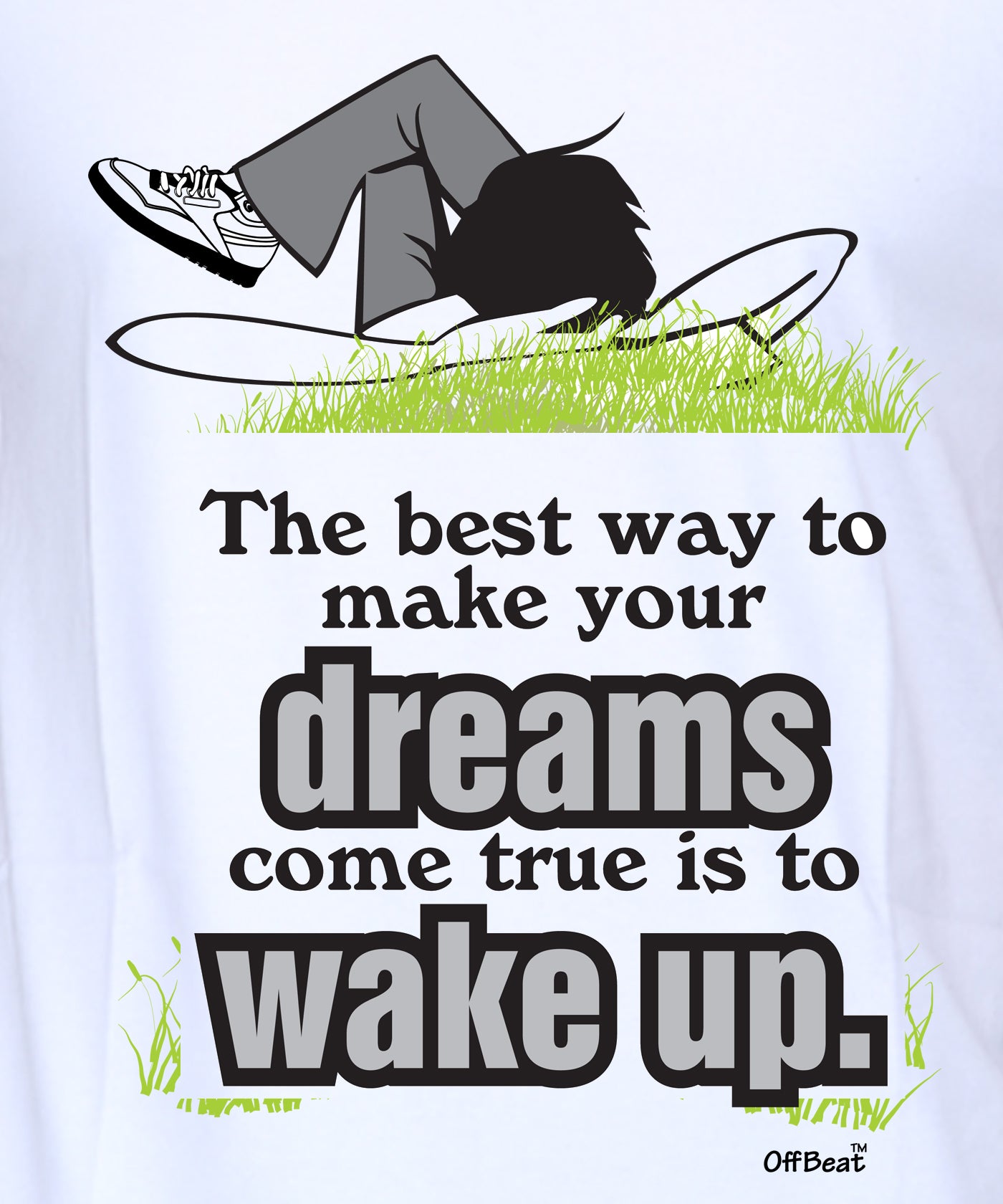 Dreams Come True - Premium Round Neck Cotton Tees for Men - White