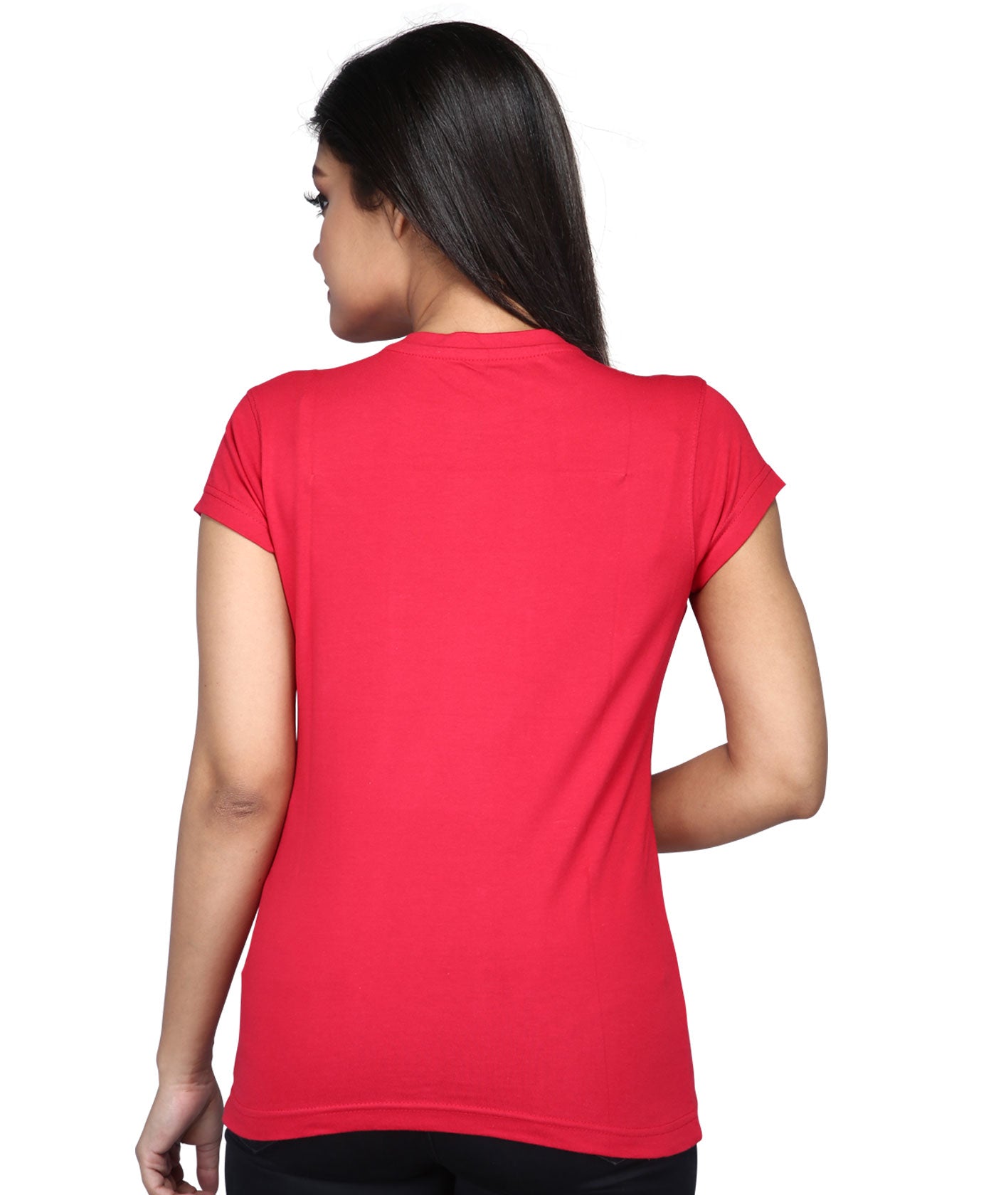 Art Border - Block Print Tees for Women - Red