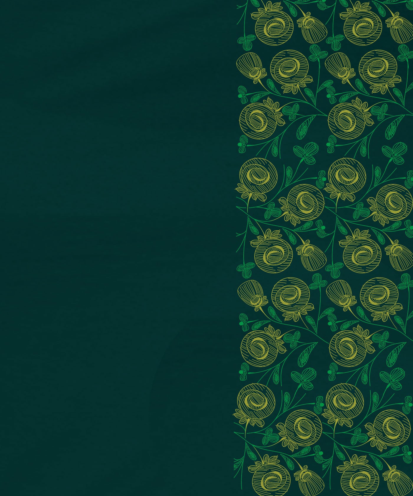 Rose At Right Side - Block Print Tees for Women - Cactus Green